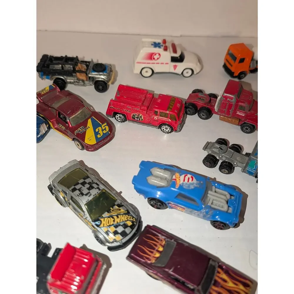 Mixed Lot 25 Vintage Diecast Cars Matchbox Hot wheel Vehicles New Tony Stewart